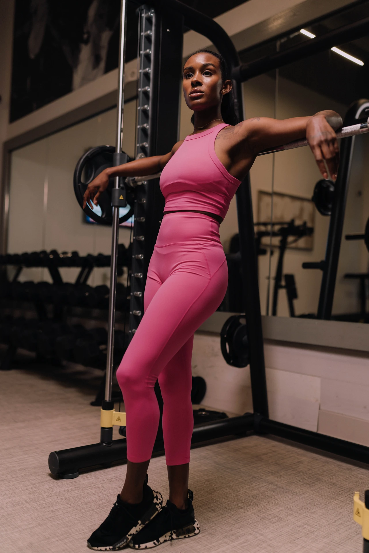 Long Leggings Deep Pink - Image 2